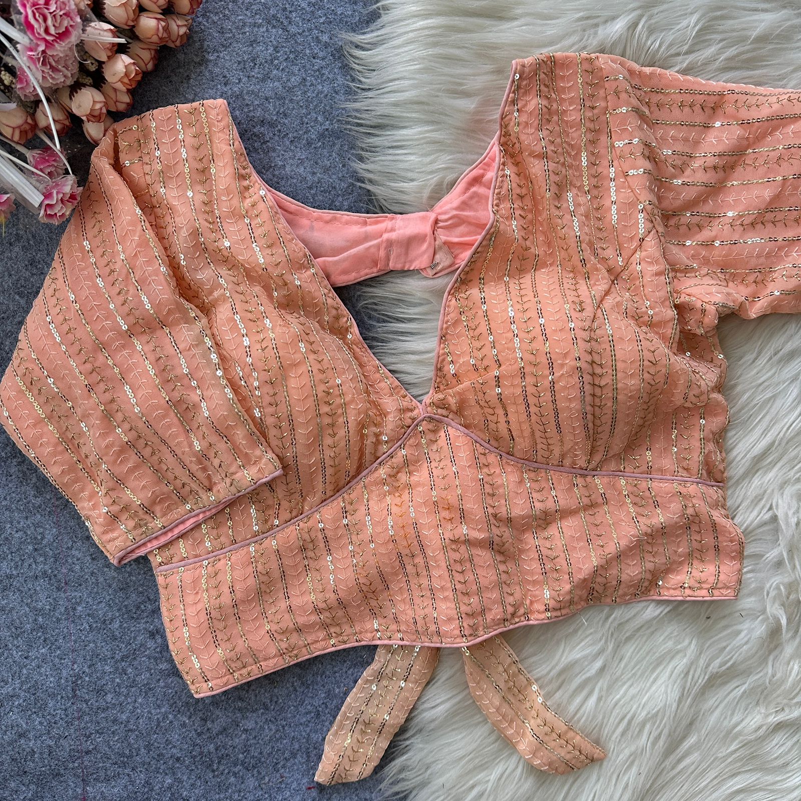 Komal Sabyasachi Style Neck Blouse